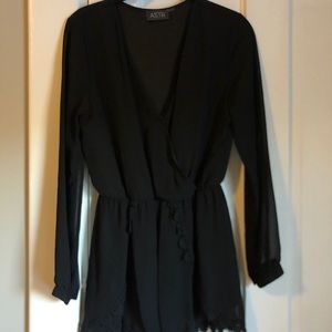 BLACK MESH ROMPER